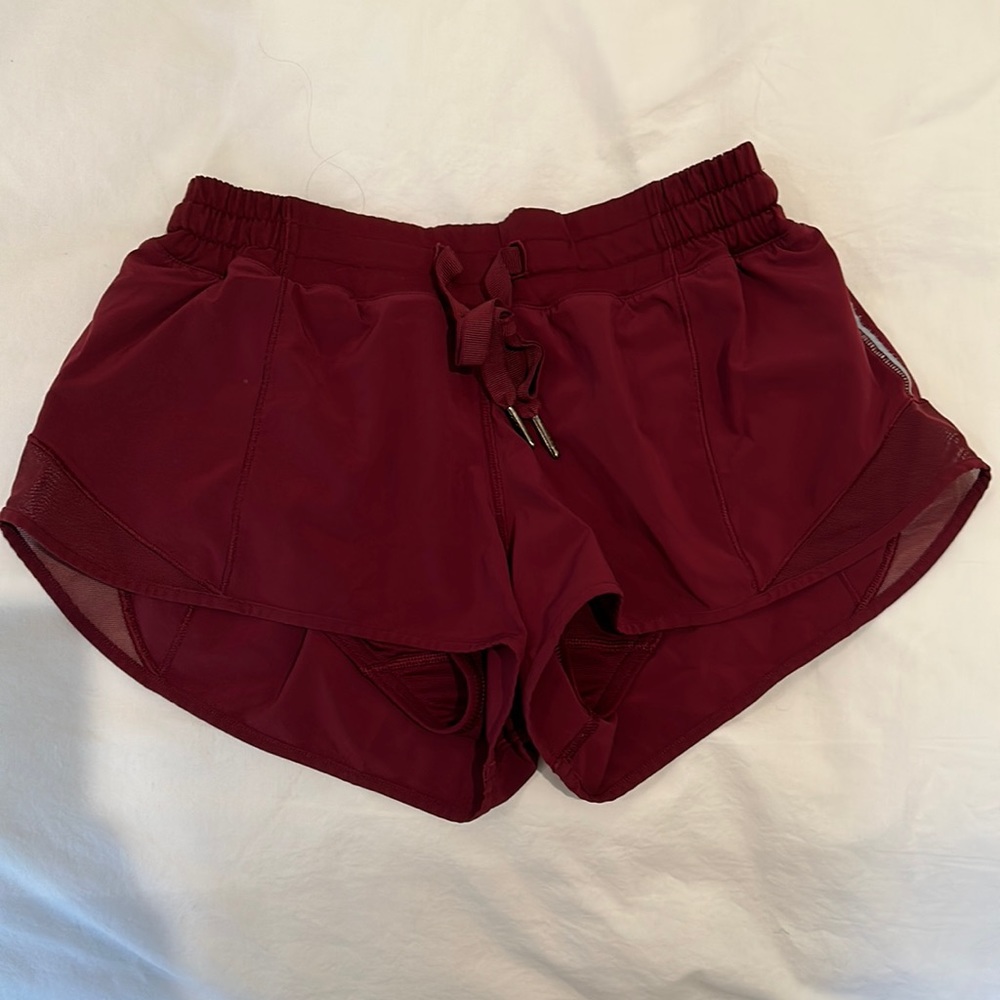 Lululemon Maroon Hotty Hot Shorts Size 4